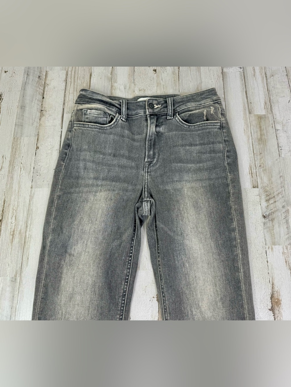 Flying Monkey Jeans Womens 26x26 Gray Medium Wash High Rise Straight Leg - Picture 2 of 10